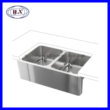 Handmade Stainless Steel Kitchen Sink Glass Sink